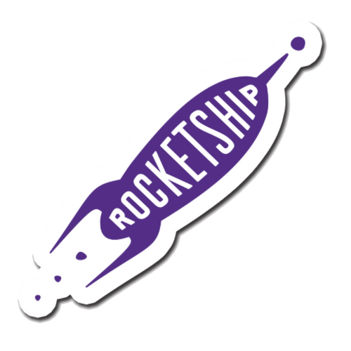 Rocketship Die-cut Logo Magnet
