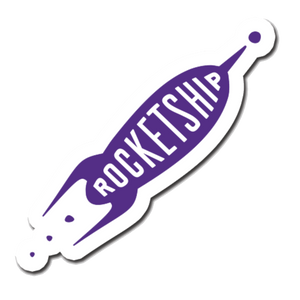 Rocketship Die-cut Logo Magnet
